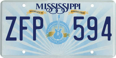 MS license plate ZFP594