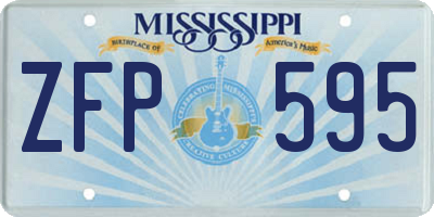 MS license plate ZFP595
