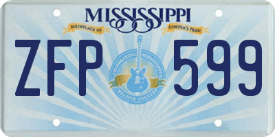 MS license plate ZFP599