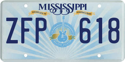 MS license plate ZFP618