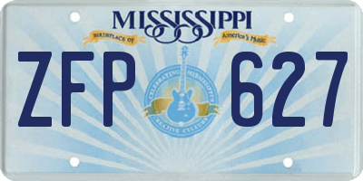 MS license plate ZFP627