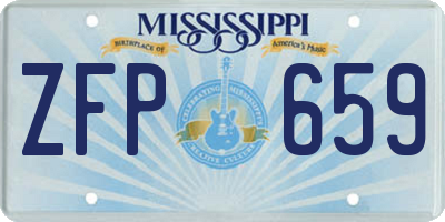 MS license plate ZFP659