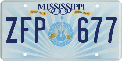 MS license plate ZFP677