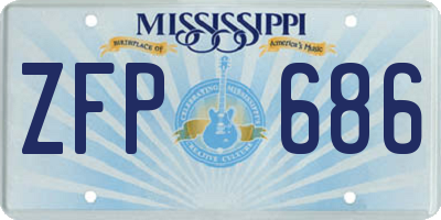 MS license plate ZFP686