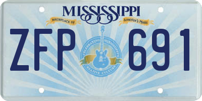 MS license plate ZFP691