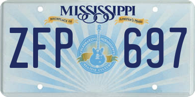 MS license plate ZFP697