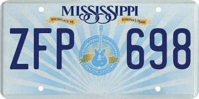 MS license plate ZFP698