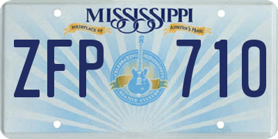 MS license plate ZFP710