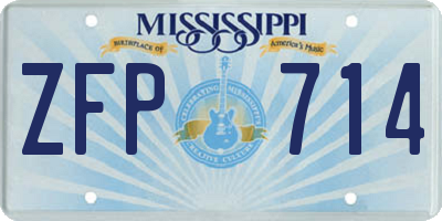 MS license plate ZFP714