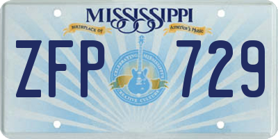 MS license plate ZFP729