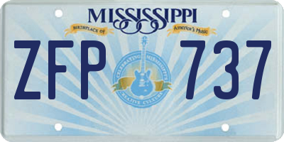 MS license plate ZFP737