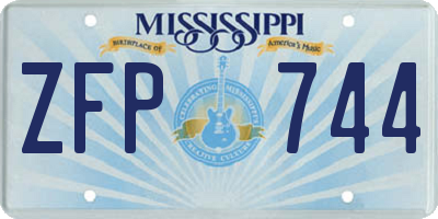 MS license plate ZFP744
