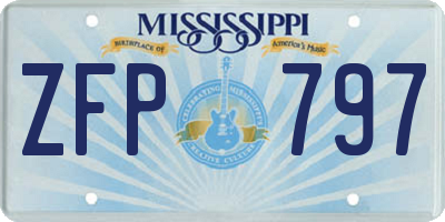 MS license plate ZFP797