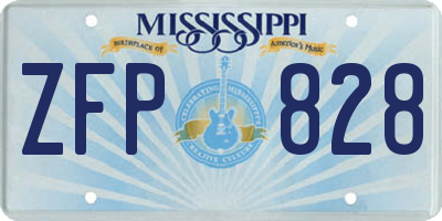 MS license plate ZFP828