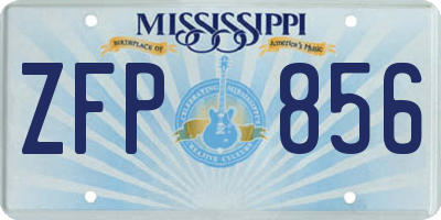 MS license plate ZFP856