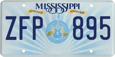 MS license plate ZFP895