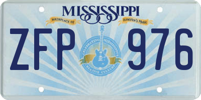 MS license plate ZFP976