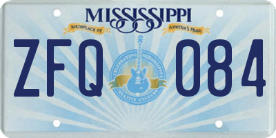 MS license plate ZFQ084
