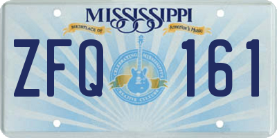 MS license plate ZFQ161