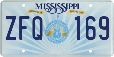 MS license plate ZFQ169