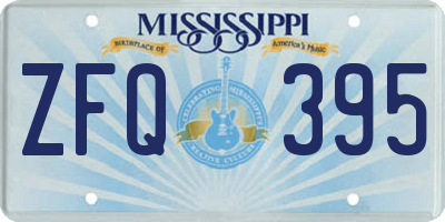 MS license plate ZFQ395