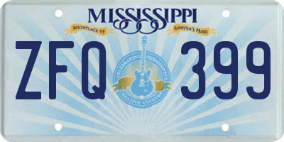 MS license plate ZFQ399