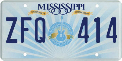 MS license plate ZFQ414