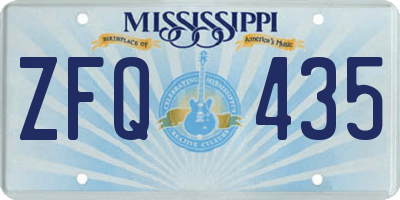 MS license plate ZFQ435