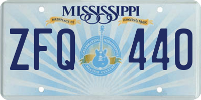MS license plate ZFQ440