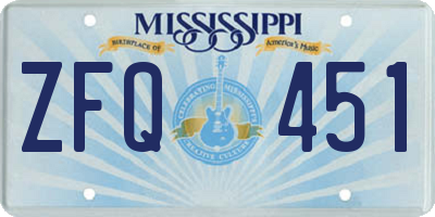 MS license plate ZFQ451
