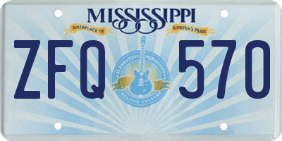 MS license plate ZFQ570