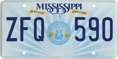 MS license plate ZFQ590
