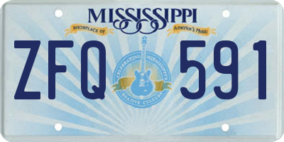 MS license plate ZFQ591