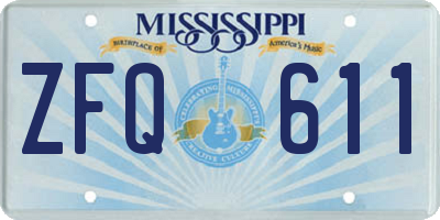 MS license plate ZFQ611