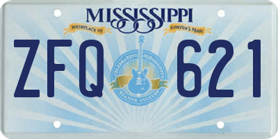 MS license plate ZFQ621