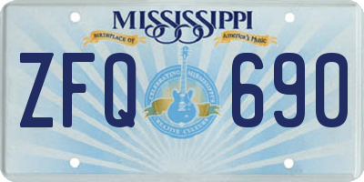 MS license plate ZFQ690