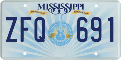 MS license plate ZFQ691