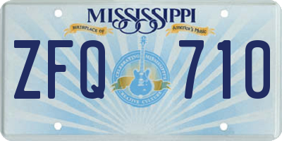 MS license plate ZFQ710