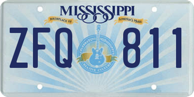 MS license plate ZFQ811