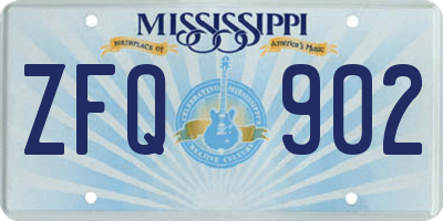 MS license plate ZFQ902