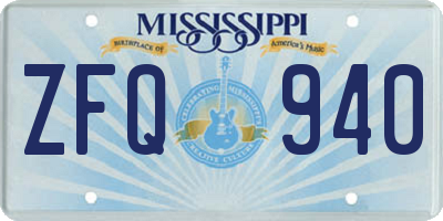 MS license plate ZFQ940