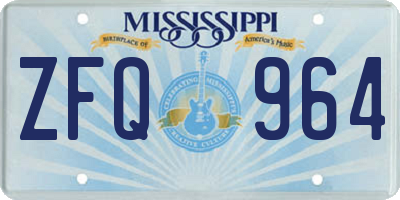 MS license plate ZFQ964