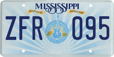 MS license plate ZFR095