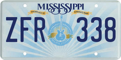 MS license plate ZFR338
