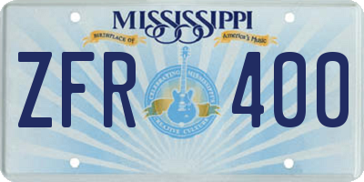 MS license plate ZFR400