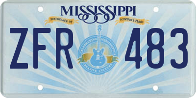MS license plate ZFR483