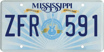 MS license plate ZFR591