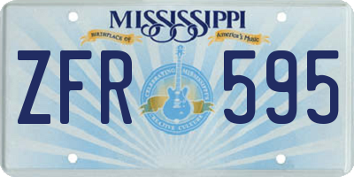 MS license plate ZFR595