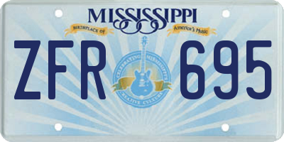 MS license plate ZFR695