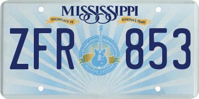 MS license plate ZFR853